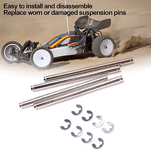 Upgrade Suspension Pins with E Clips 48mm 4PCS Stainless Steel Hinge Pin Set Compatible with Traxxas Slash 2W D 1 10 RC Car Parts Replacement