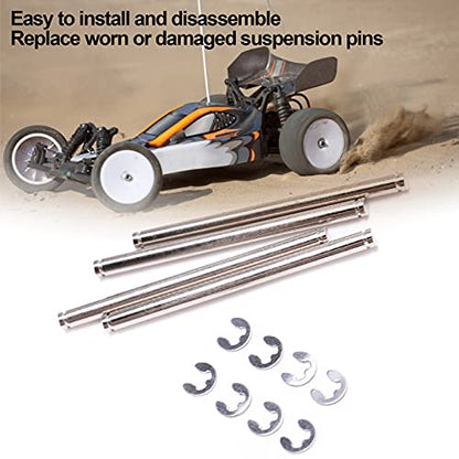 Upgrade Suspension Pins with E Clips 48mm 4PCS Stainless Steel Hinge Pin Set Compatible with Traxxas Slash 2W D 1 10 RC Car Parts Replacement