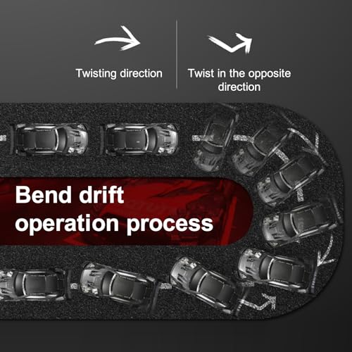 RC Drift Car, 4WD High Speed 40KM/H Racing Car, 2.4GHz 1:16 Scale RC Cars with LED Lights Drifting Tire Racing Sport Toy for Adults Teen Gift 2Pcs Rechargeable Battery