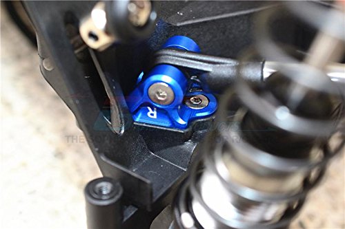 Aluminum Rear Upper Axle Mount Set For Rear Suspension Links For LOSI 1:6 4WD Super Baja Rey LOS05013 / Super Baja Rey 2.0 LOS05021 Upgrades - Blue