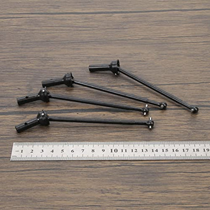 RCAWD Front Rear CVD Driveshaft 142mm #45 Steel for Arrma Mojave 6S BLX RTR EXB Roller Upgrade Parts (Black)