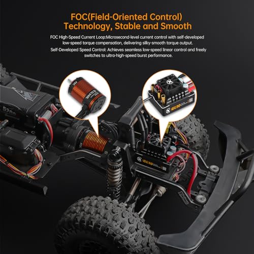 XC GL540L&GL10 APP Controls 1/10 Crawler Off Road FOC ESC and Sensored Brushless Motor Combo,80A Current,2-4S Lipo,6.0/7.4V BEC,IP67 Water Proof (1400KV)