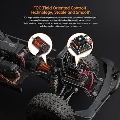 XC GL540L&GL10 APP Controls 1/10 Crawler Off Road FOC ESC and Sensored Brushless Motor Combo,80A Current,2-4S Lipo,6.0/7.4V BEC,IP67 Water Proof (1400KV)