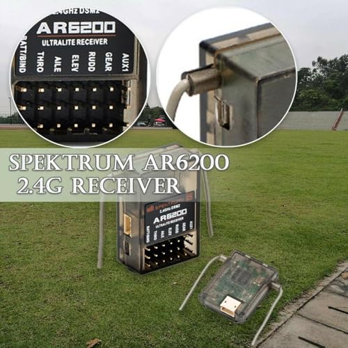 AR6200 DSM2 Receiver Satellite 6 Channel 2.4GHz Receiver Remote RC Receiver for Spektrum Spek Generic DX6i DSM2 Accessory