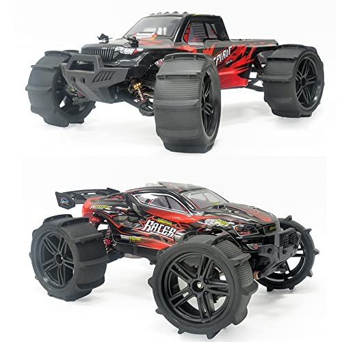 1/10 RC Paddle Tires Wheels 12mm Hex Snow Grass Tyer PX9200-29A for High Speed 9125 X07 X08 X17 RC Cars 9201E 9205E 9206E 200E 201E RZ001G-A 104009 2995 Trucks(4 Pieces) - color: 4pcs, size: 1:10