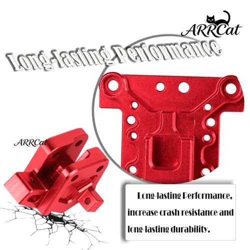 Rear Brace and Wing Bracket Upgrades Part for 1/8 Kraton 6S V6-(ARA8708V6/ARA8608V6),Notorious 6S V6-(ARA8611V6),RC Aluminium Rear Brace & Wing Bracket,Replace(ARA32075),Red - color: Red - (Aluminium Upgrades Part)