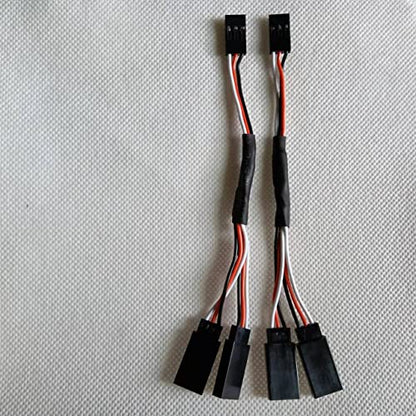 skrnrhrery Servo Y Adapter Cable, servo y Cable Male and Female Plug, 1 to 2 y servo Connector Cable for rc Plane and car servo y Connector 30 core Wire servo y Extension Cable(5Pcs10cm) - size: 10cm