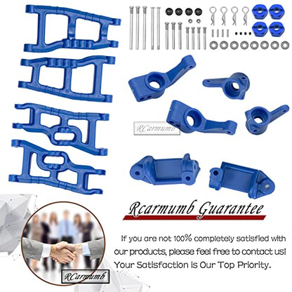 Upgrades Part for 1/10 Slash 2WD,Plastic Front Rear Suspension Arm,Caster Block,Steering Blocks,Rear Stub Axle Carriers Part Set for Slash 2WD,Navy Blue