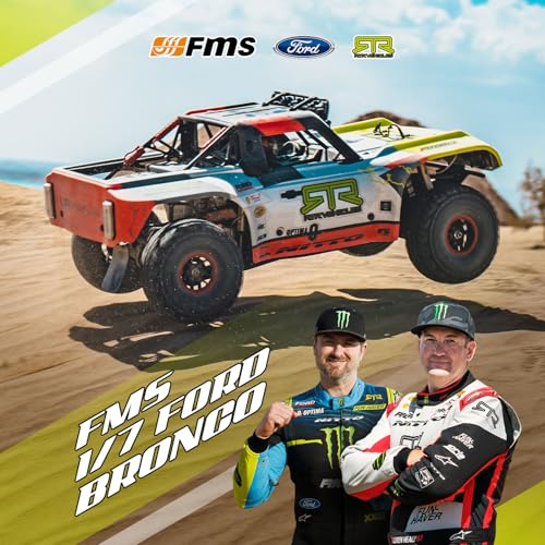 FCXㅤ FMS 1/7 Ford Bronco U4 S RTR EB RC Truck, Hobby RC Crawler with Brushless Motor & ESC, Remote-Controlled Lighting, Up to 80km/h Speed (2024) - style: 24