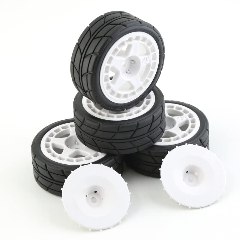 4PCS 12mm 65mm Rubber Tires Wheel Rim for 1/10 RC Rally Car HPI Tamiya LC Racing HPI Kyosho WRC Claw 43 Ken Block Fiesta Fifteen52 XV01 TT02