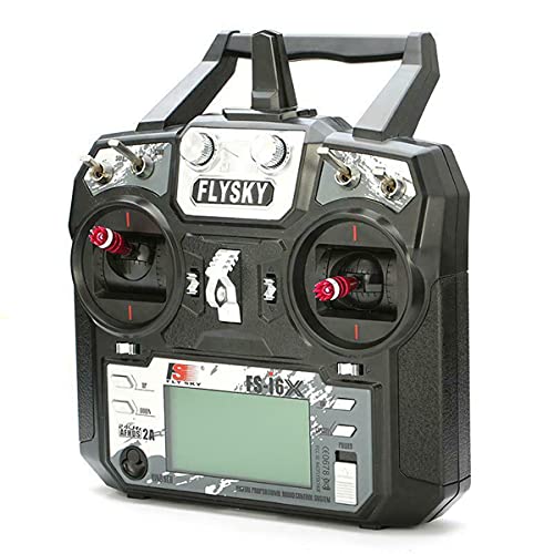 FLYSKY FS-i6X 6-10CH(Def.6) Transmitter and FS-iA6B Receiver for RC Models | 6-10 Channels (default 6) 2.4GHz AFHDS2A Radio System for RC Fixed Wing Quadcopter Car & Boat (Mode_2)