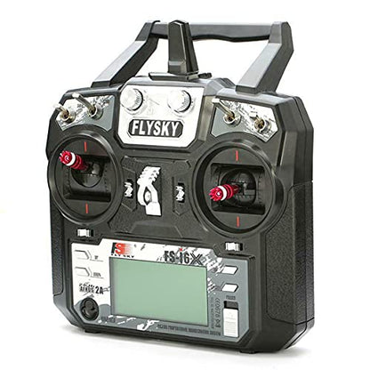 FLYSKY FS-i6X 6-10CH(Def.6) Transmitter and FS-iA6B Receiver for RC Models | 6-10 Channels (default 6) 2.4GHz AFHDS2A Radio System for RC Fixed Wing Quadcopter Car & Boat (Mode_2)