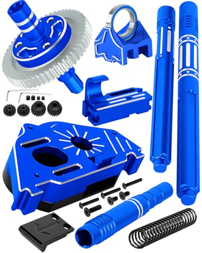 RC Center Driveshafts &Support &Transmission Gearbox &0.8 Mod 58T Slipper Clutch w/Shaft &20T 21T Pinions Upgrades Part for 1/10 Big Rock Granite Senton 3S,1/8 Typhon 3S,Navy Blue - color: Navy Blue(1 Set)