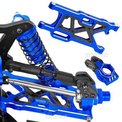 Rc Upgrades Part for 1/8 Typhon 6s BLX,1/7 Felony Infraction 6S BLX Limitless,Front Rear A-Arms,Steering Blocks,Caster Block,Aluminum A-Arms,Caster Block,Steering Blocks,Wheel Hex,Nave Blue - color: Navy Blue - (Rc Parts)