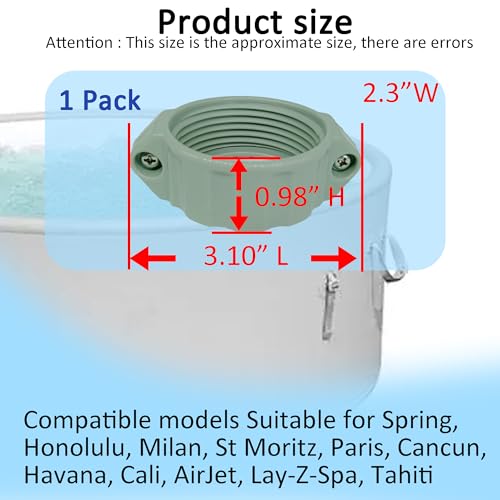 Replaces Coleman Lay-Z-Spa A Coupling Pump Inflation Adapter Screw Rubber Seal O Ring P61514 ，A Seals Gaskets Washers - color: 1A Split nut
