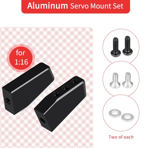 Aluminum Alloy Servo Fixing Mount Upgrade Parts | For Losi 1/16 Mini-B, For Losi 1/18 Mini-T 2.0, RC Car