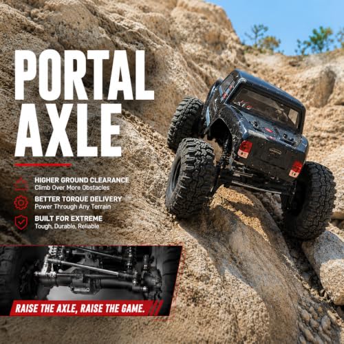 UDIRC UCX1804PRO 1/18 Brushless RC Crawler, 4-Wheel Steering Rock Truck | FOC Outrunner Motor, 2-Speed Transmission, Portal Axles, Hall Effect Radio, RTR 4x4 Off-Road RC Car for Adults - color: Red