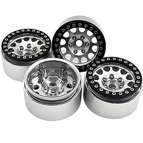 4Pcs/Set 1:10 RC Crawler Metal Alloy 1.9 Inch Wheel Rim BEADLOCK For 1/10 Axial SCX10 TAMIYA CC01 D90 D110