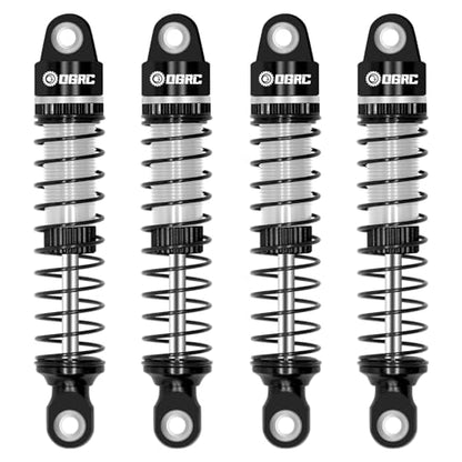 OGRC 60mm Long Travel RC Shock Absorber Oil Damper for TRX4M 1/18 RC Car | Oil-filled, Aluminum, for Traxxas TRX4M Upgrade Parts, Silver - color: Black Silver