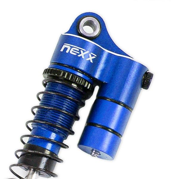 Nexx Racing Reservoir Shocks (4pcs) for 1/18 RC Crawler Redcat Ascent-18 - Remote Control Car, RC Cars, RC Crawler 1/18 4WD Nexx Racing Upgrade Parts (HELIDIRECT) (Blue - 59mm) - color: Blue - 59mm