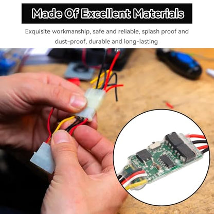 HERCHR Bidirectional RC Brushed Motor ESC Speed Controller, 2s‑3s Lipo 5A Brushed ESC DC6V-14V Dual Way Mini Speed Controller for RC Boats Tank Aircraft Airplane Brushed Motor Spare Parts