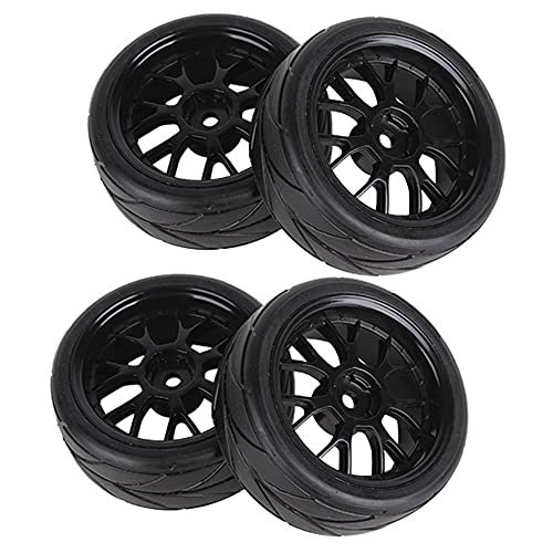 Y Shape Wheel Rim&Tires Replacement for HSP 1:10 On-Road RC Flat Racing Car 20106 Pack of 4