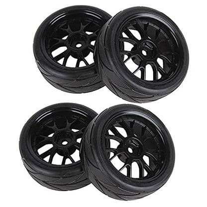 Y Shape Wheel Rim&Tires Replacement for HSP 1:10 On-Road RC Flat Racing Car 20106 Pack of 4