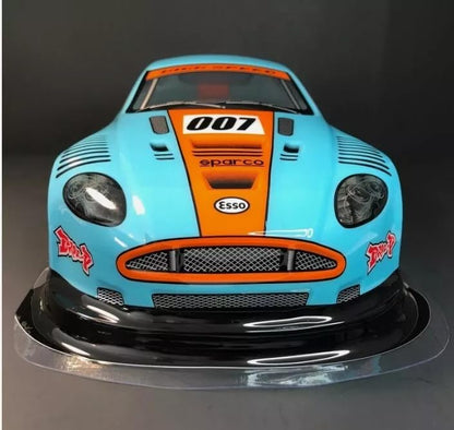Preprinted PVC Body Shell for 1/10 On Road Racing Drift Car, No Cut, 1:10 Scale (#007, Blue) - style: #007, Blue
