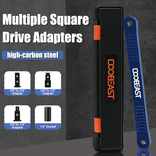 3/8" Offset Extension Wrench Impact Ready Socket Wrench Extender Tool（Blue） | Versatile 1/4",3/8", 1/2" Square Drive Adapters,Universal Extensions Wrench,0° Swing Extender,for Small Place - color: Blue