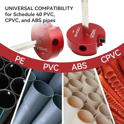 HFS(R) 1-Inch PVC Pipe Reamer Tool - Fits 1/2" Drill, PVC Fitting Saver & Plastic Pipe Fitsting Reamer Socket Saver Plumbing Tool for Schedule 40 Plastic Pipes - size: 1 Inch