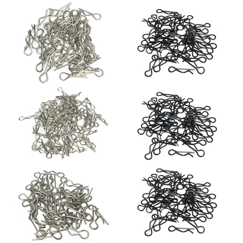 RC Body Clips 200pcs Body Shell Clip Pin RC Car R Buckles Accessories Buggy Truck Replacement for 1/14 1/16 1/18 Scale(Black C) - color: Black C