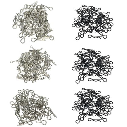 RC Body Clips 200pcs Body Shell Clip Pin RC Car R Buckles Accessories Buggy Truck Replacement for 1/14 1/16 1/18 Scale(Black C) - color: Black C