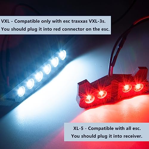 MORLORDY RC Front and Rear LED Light Kits Headlight Taillight for 1/10 TRX Slash VXL XL-5 Upgrades 4x4 2WD Truck