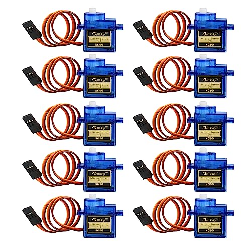 10Pcs SG90 9g Micro Servos for RC Robot Helicopter Airplane Controls Car Boat - style: 10PCS