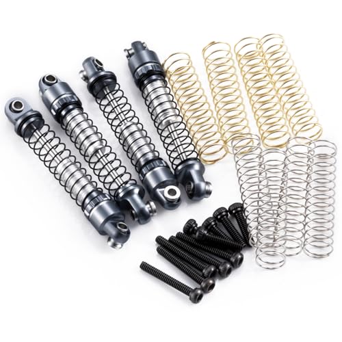 4PCS/1Set Aluminum Shocks 22mm 25mm 28mm Extended Absorber Damper 1/30th for AXIAL SCX30 RC Crawler Car Upgrade Parts - size: 28mm