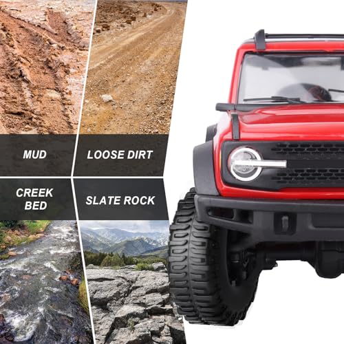 Hobbypark Soft Rubber SCX24 Mud Tires 1.0 Rock Crawler for 1/18 TRX4M 1/24 RC Crawler Axial SCX24 FMS FCX24 Enduro24 T1014 60x22mm - style: Type C