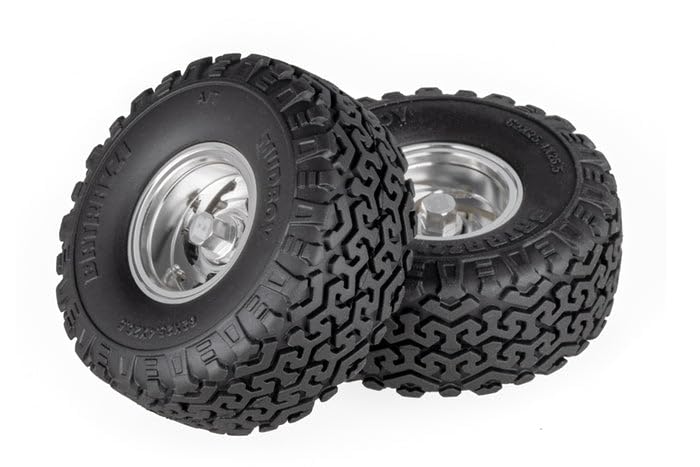 RC Crawlers Truck Upgrade Parts for 1/18 1/24 Scale&FMS FCX18 FCX24 : 1.0” Stellar Racing Beadlock Wheels (4pcs) Silver - color: Silver