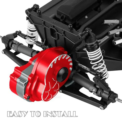 Aluminum Transmission Gearbox w/Gear Upgrades Part for 1/10 Slash 2WD (VXL),Rustler 2WD (VXL),Stampede 2WD (VXL),Bandit 2WD (VXL),Red - color: Red - (Upgrades)