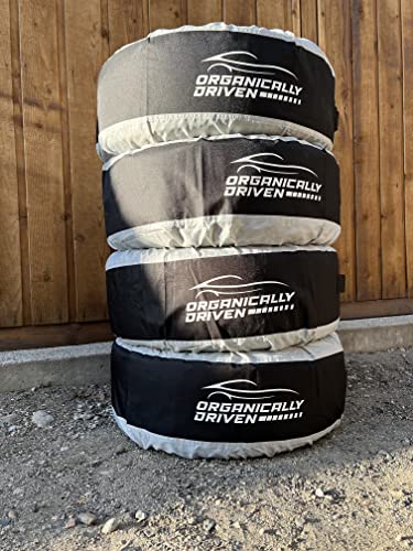 Tire Totes, Bags, Seasonal Storage and Easy Transportation for Tires from 15'' to 31'' - Set of 4 Bags (One Size Fits All) (V1.1)