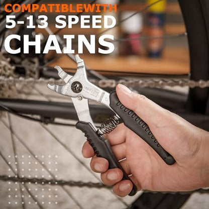 Super B Bike Master Link Pliers - 2 in 1 Bicycle Chain Tool for Quick Link Removal - Compatible with Shimano Sram KMC Chain (TB-3323)