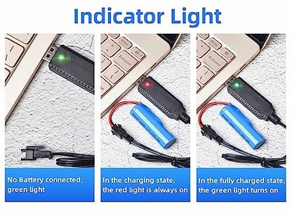 Smart Universal RC Charger Cable with SM-2P Connector Plug for 3.7V 1S Lipo Battery & 3.6V 3S Ni-MH/Ni-CD Battery Pack, Compatible RC Car/Boat/Plane/Drone/Tank/RC Helicopters