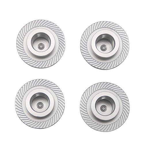 24mm CNC Metal Wheel Tire Adapter Front Rear Tyre Nut Cap 4pcs Silver | for 1/5 Scale TRAXXAS X-MAXX XMAXX 6S 8S Truck Rc Car Racing Toys Parts - color: Silver