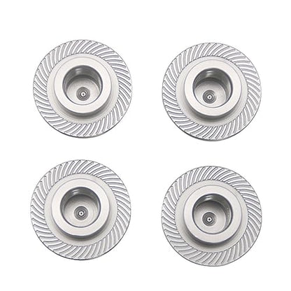 24mm CNC Metal Wheel Tire Adapter Front Rear Tyre Nut Cap 4pcs Silver | for 1/5 Scale TRAXXAS X-MAXX XMAXX 6S 8S Truck Rc Car Racing Toys Parts - color: Silver