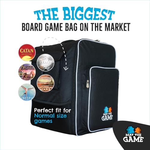 XL Board Game Bag: Ultimate Backpack, Travel Organizer, Storage & Carrying Case for Board and Tabletop Games - size: Large