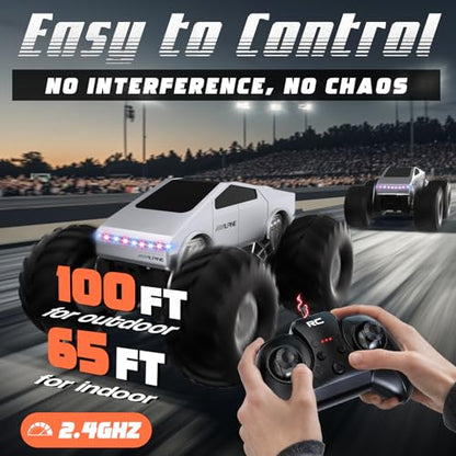 Remote Control Car, 1:16 RC Cars Scale All Terrain Electric Vehicle, LED Lights Toys Monster Trucks PCS, Brithday Gift for Boys Girls & Adults