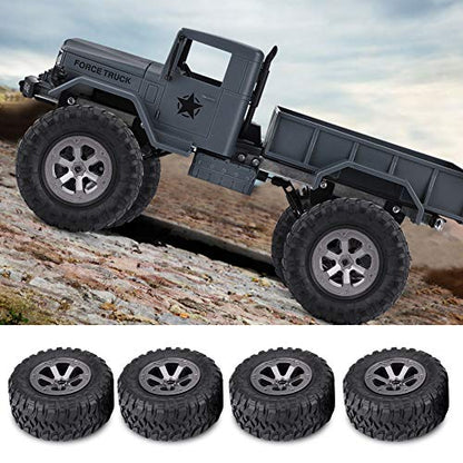 4pcs RC Crawler Tires, Rubber Plastic Wheel for 1/16 RC Car 1.0 C24 Upgrades