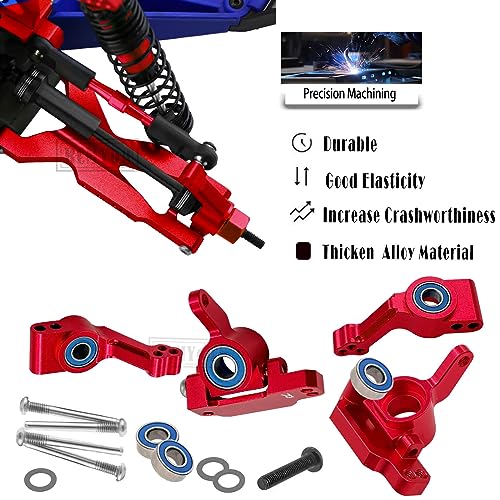 Upgrades for 1/10 Slash 2WD(VXL),RC Shocks,Suspension Arm,Caster Block,Steering Blocks,Stub Axle Carriers,Steering Bellcranks,Shock Tower,Camber Links,Drive Shaft,Hex Hub Adapters,Red - color: Red - Upgrades