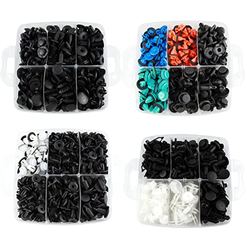 Car Push Retainer Clips 1045PCS Auto Fasteners Assortment-30 Most Popular Sizes Nylon Bumper Fender Rivets with 10 Cable Ties and Blue Fastener Remover for Ford GM Toyota Honda Chrysler Benz Nissan - size: Car Clips 1045PCS-Blue