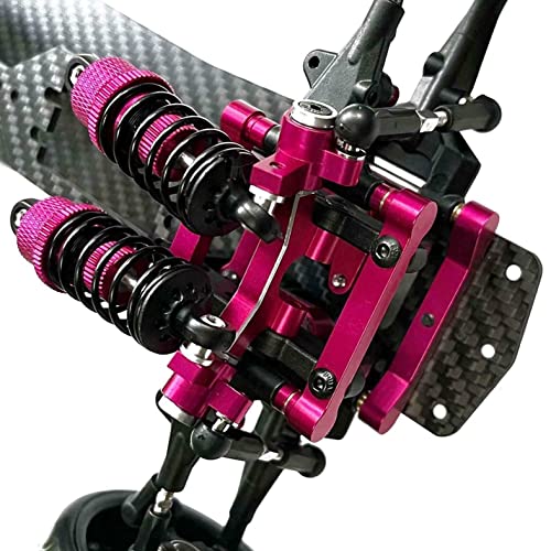 Alloy Carbon CF Chassis D5S Frame Kit Remodel Belt Drive Version 1/10 2Rear-Wheel Drift Car (Pink)