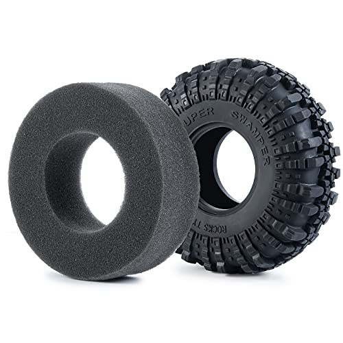 SWX 2.2" Crawler Tires 4PCS OD137mm for Axial SCX10 1/10 Upgrade Parts | 2.2 Inch RC Tires Rubber Tyres Set for 1/10 RC Rock Crawler Axial SCX10 RR10 Wraith Yeti RC Car Upgrades Parts